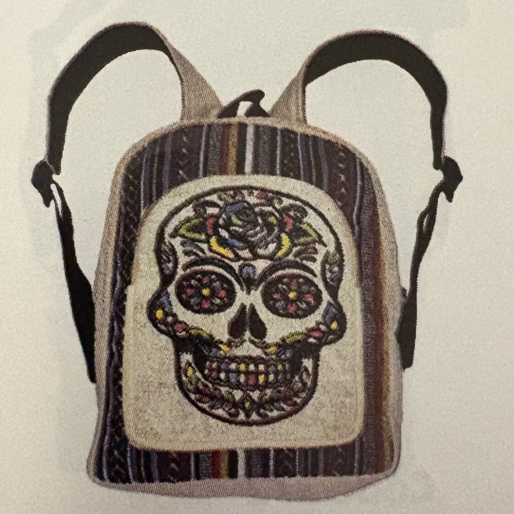 Skull Design Backpack - Multicolor